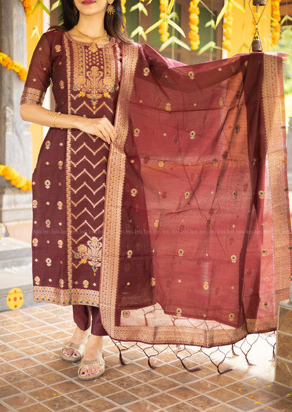 Ruby Wine Salwar Suit