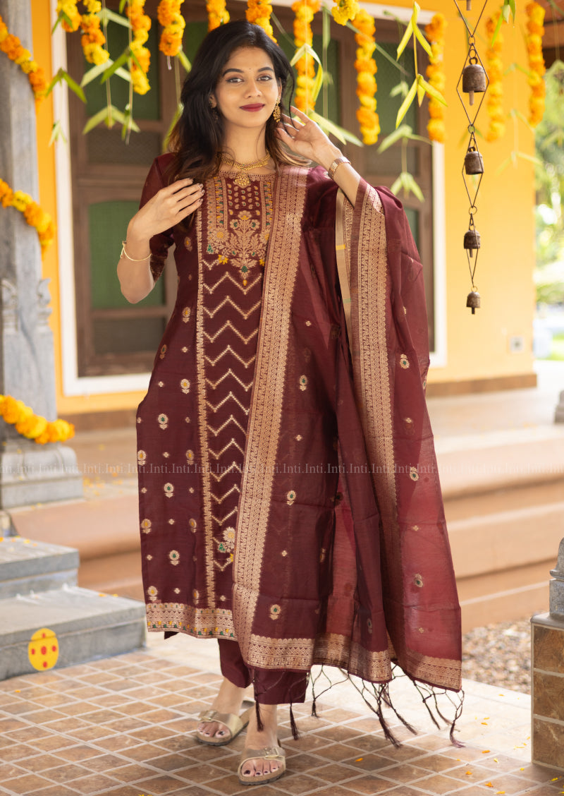 Ruby Wine Salwar Suit