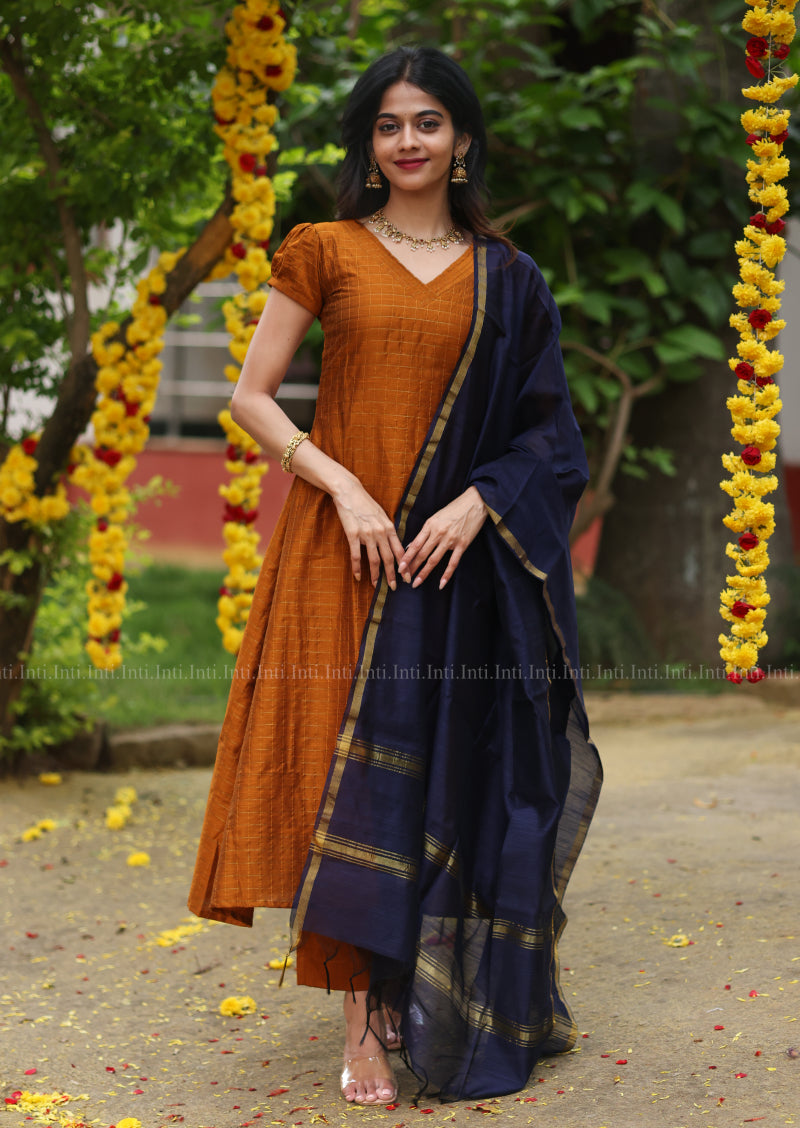 Rust & Night Salwar Suit