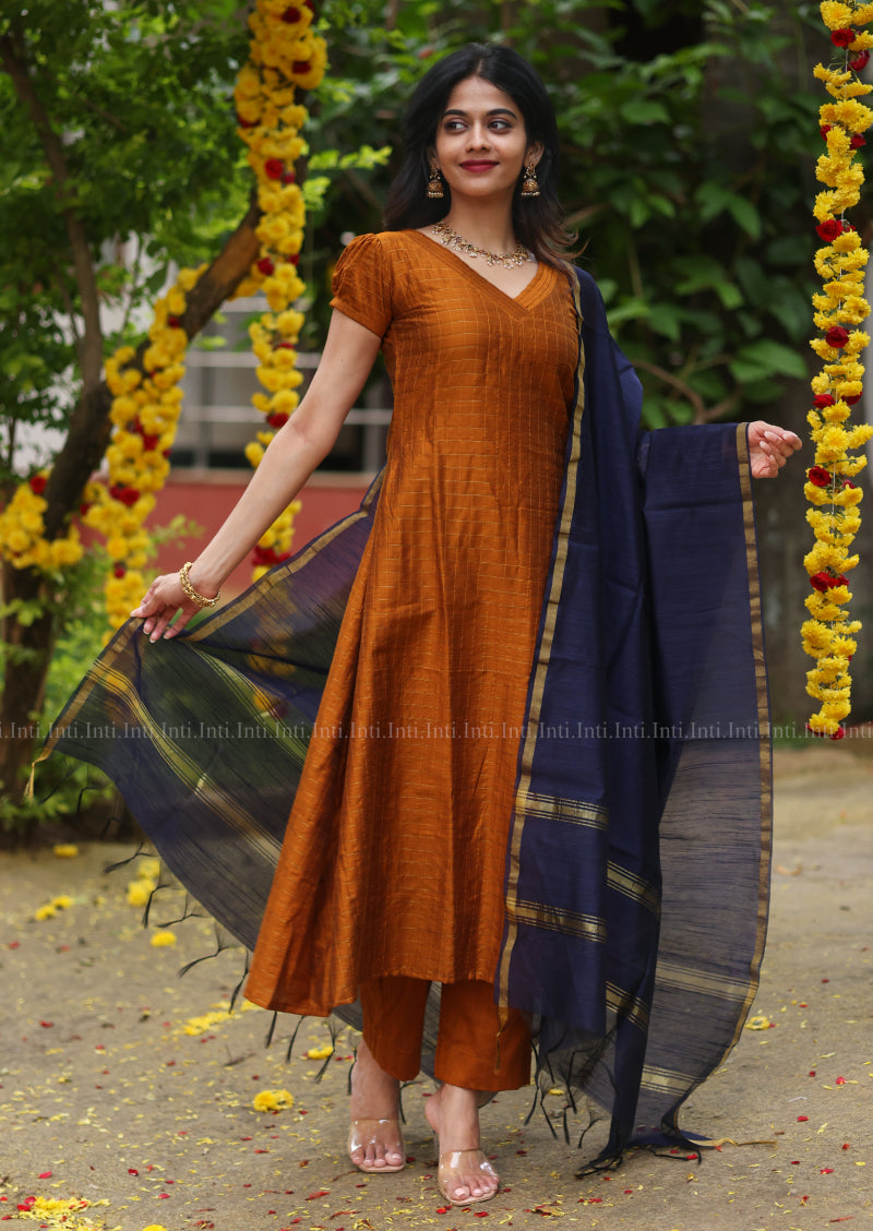Rust & Night Salwar Suit