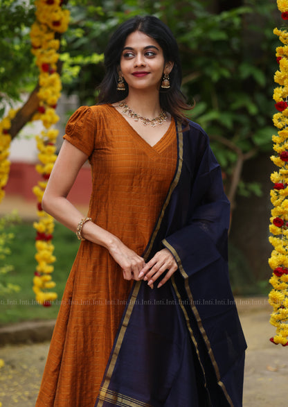 Rust & Night Salwar Suit