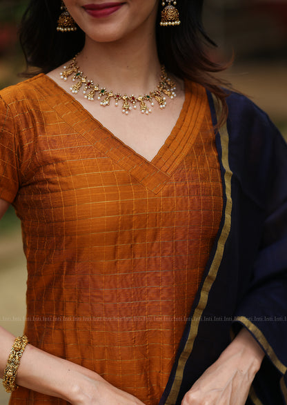 Rust & Night Salwar Suit