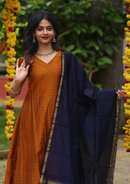 Rust & Night Salwar Suit