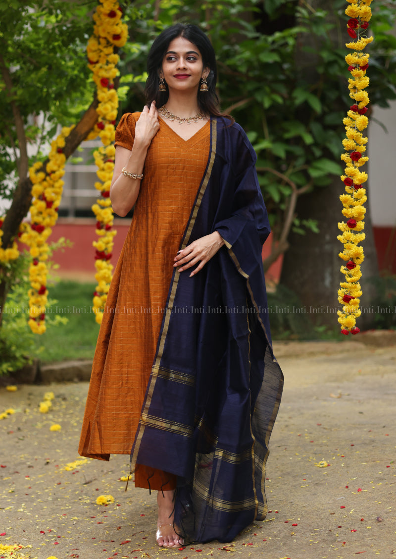 Rust & Night Salwar Suit