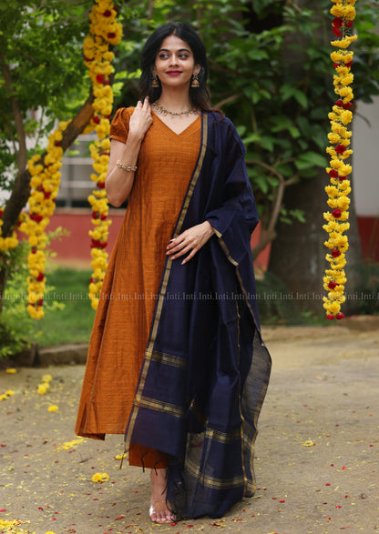 Rust & Night Salwar Suit