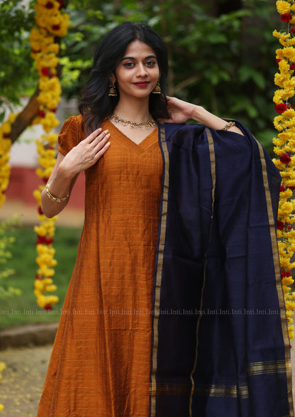 Rust & Night Salwar Suit