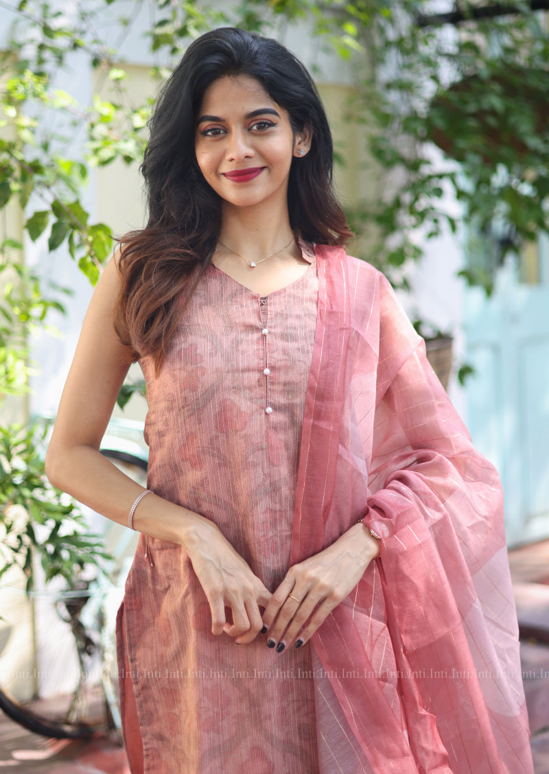 Rustine Ruffle Top & Dupatta Set