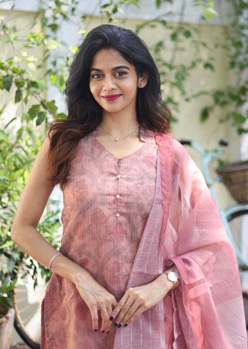 Rustine Ruffle Top & Dupatta Set