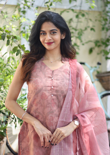 Rustine Ruffle Top & Dupatta Set