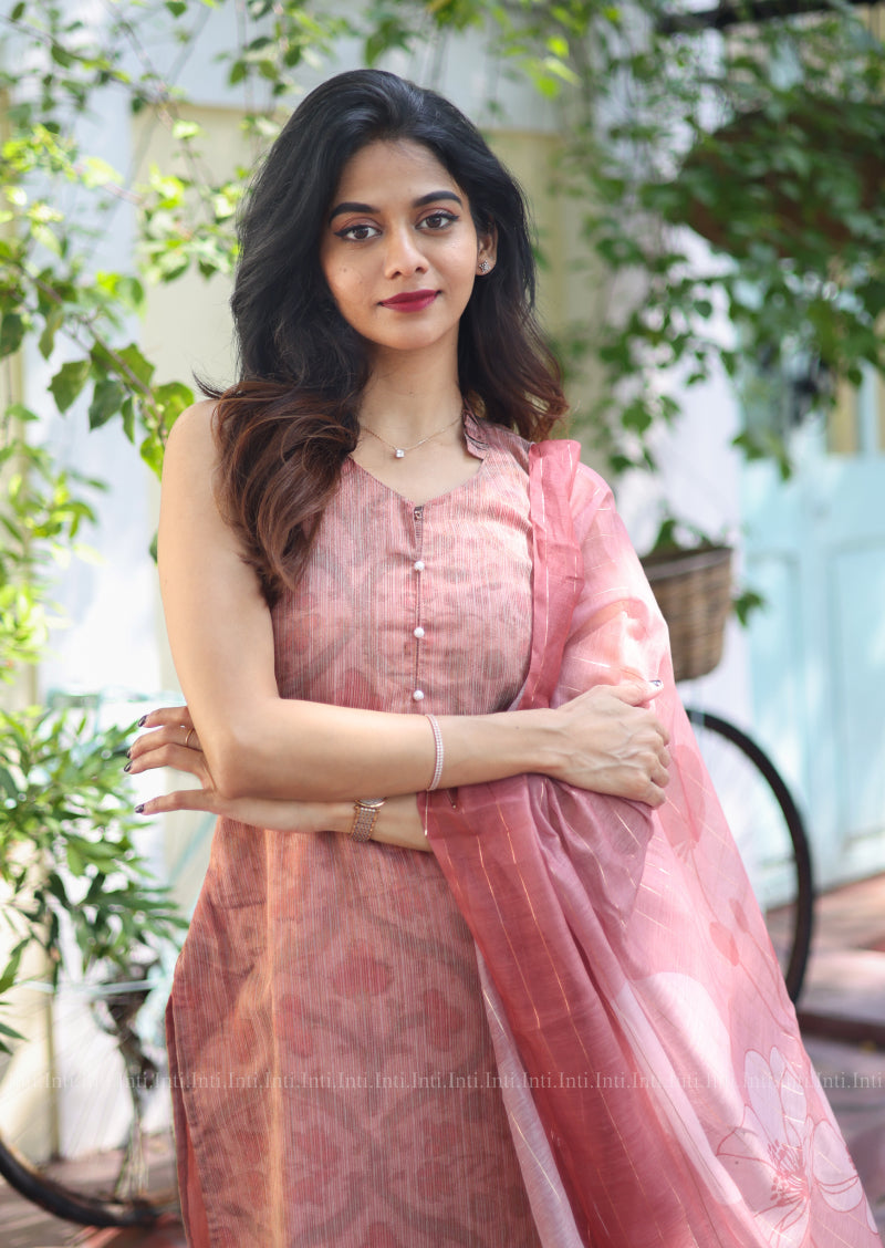 Rustine Ruffle Top & Dupatta Set