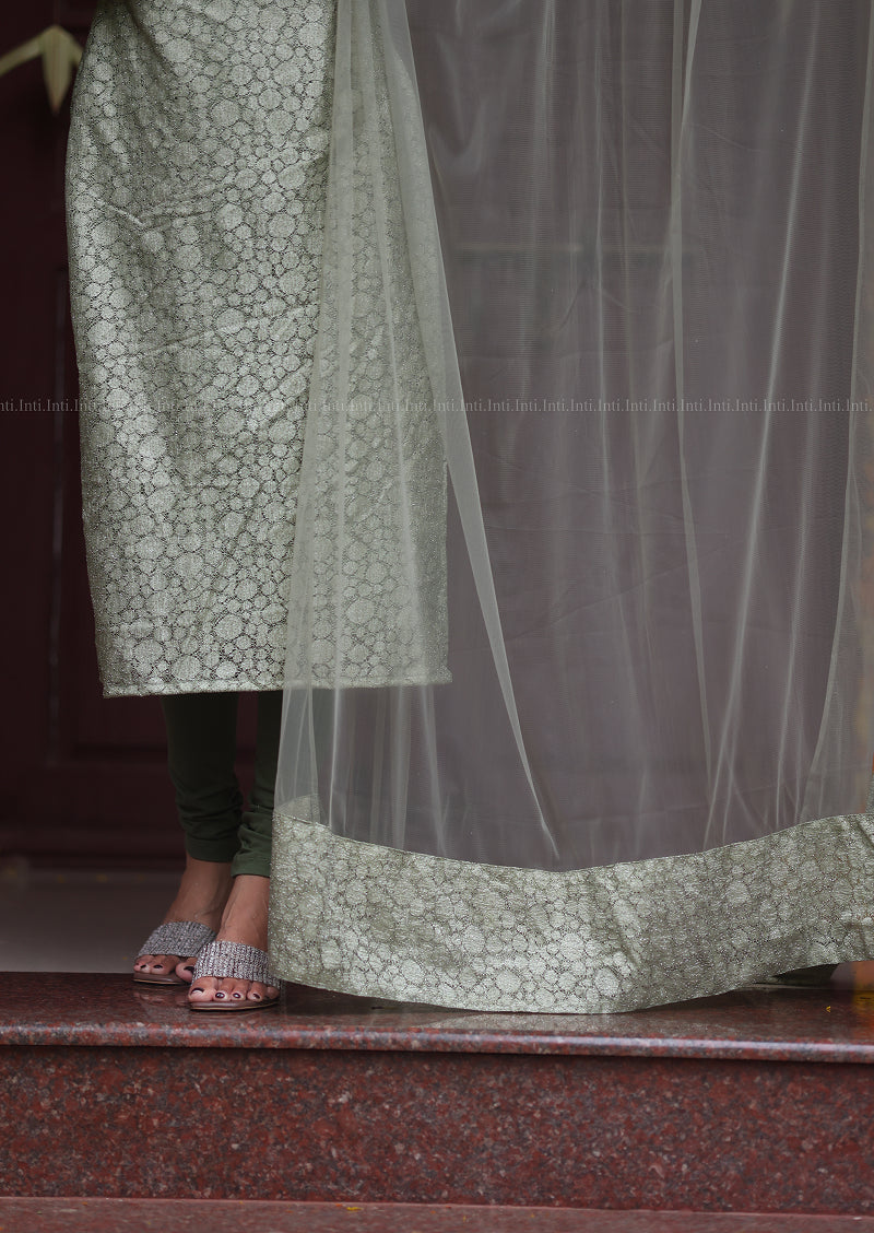Sage Glaze Top & Dupatta Set
