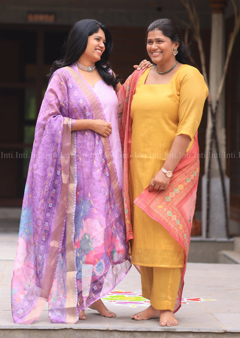 Dreamy Lattice Top & Dupatta Set