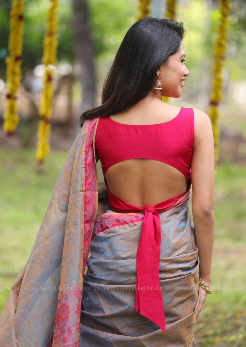 Silken Blush Saree