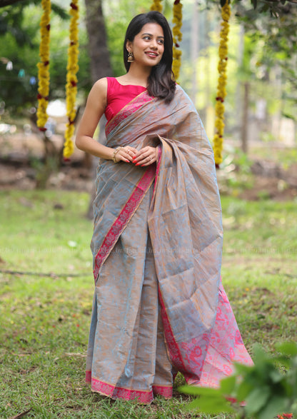Silken Blush Saree