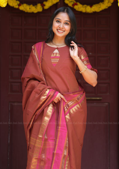 Sindoor Raga Top & Dupatta Set