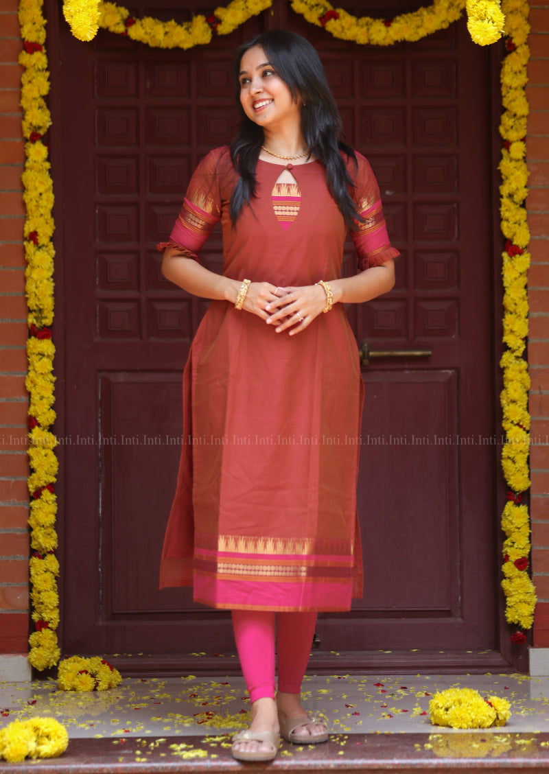 Sindoor Raga Top & Dupatta Set