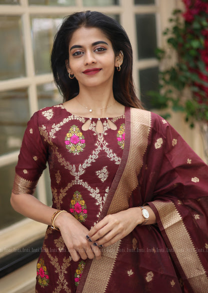 Sindoori Weave Salwar Suit