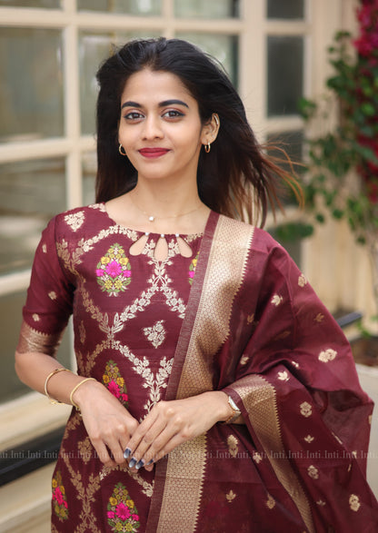 Sindoori Weave Salwar Suit