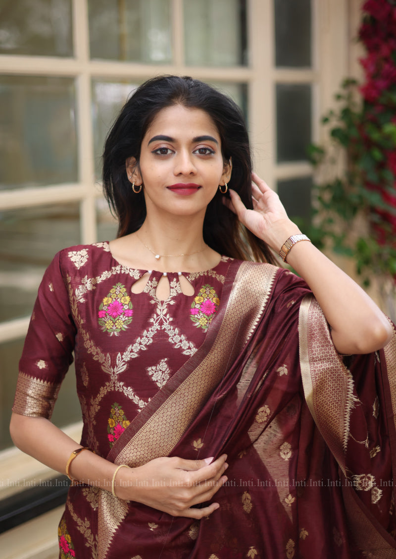 Sindoori Weave Salwar Suit