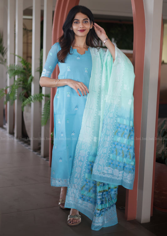 Sky Serenade Top & Dupatta Set