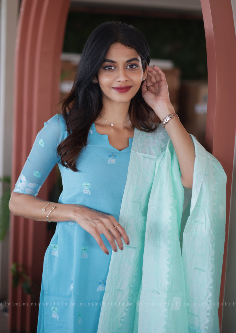 Sky Serenade Top & Dupatta Set