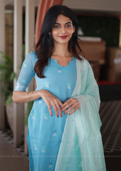 Sky Serenade Top & Dupatta Set