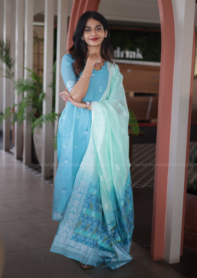 Sky Serenade Top & Dupatta Set