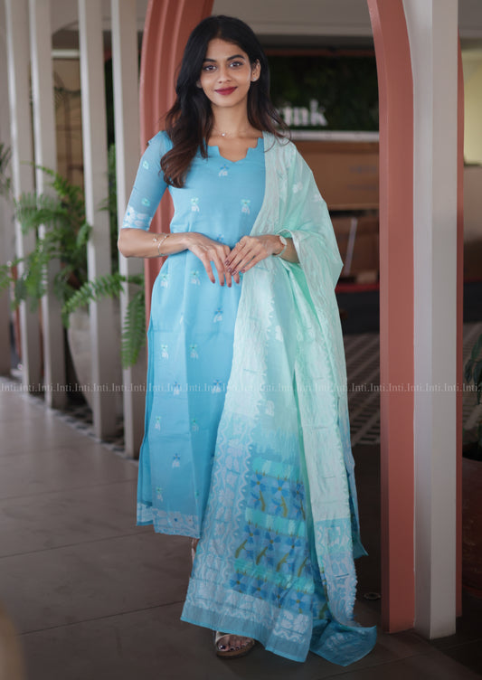 Sky Serenade Top & Dupatta Set