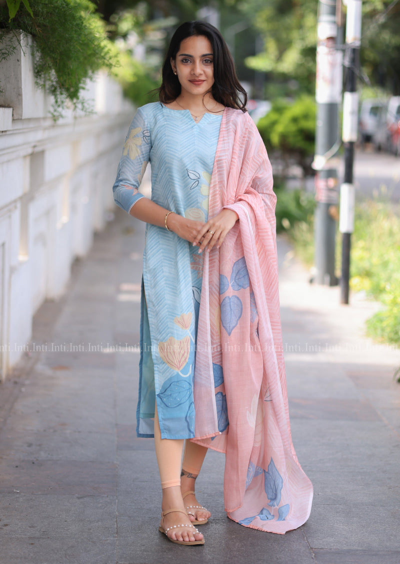 Snow Glint Top & Dupatta Set