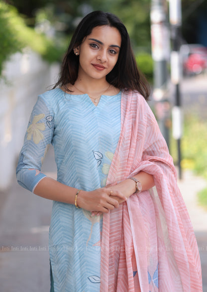 Snow Glint Top & Dupatta Set