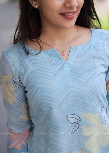 Snow Glint Top & Dupatta Set