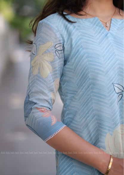 Snow Glint Top & Dupatta Set
