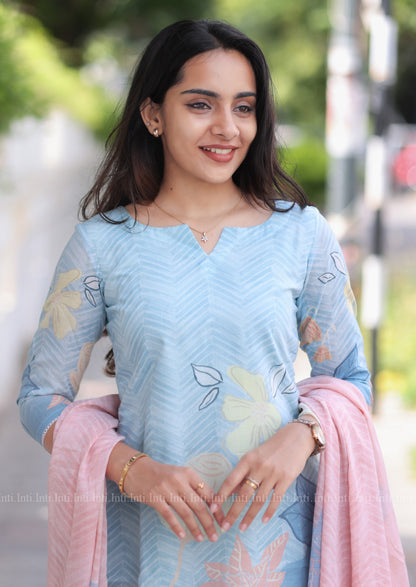 Snow Glint Top & Dupatta Set