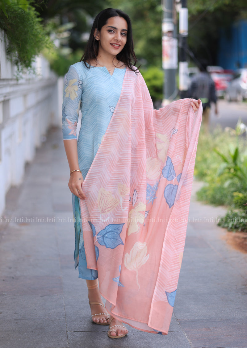 Snow Glint Top & Dupatta Set