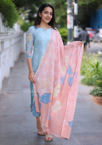 Snow Glint Top & Dupatta Set
