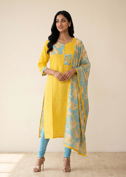 Sun Porsch Top & Dupatta Set