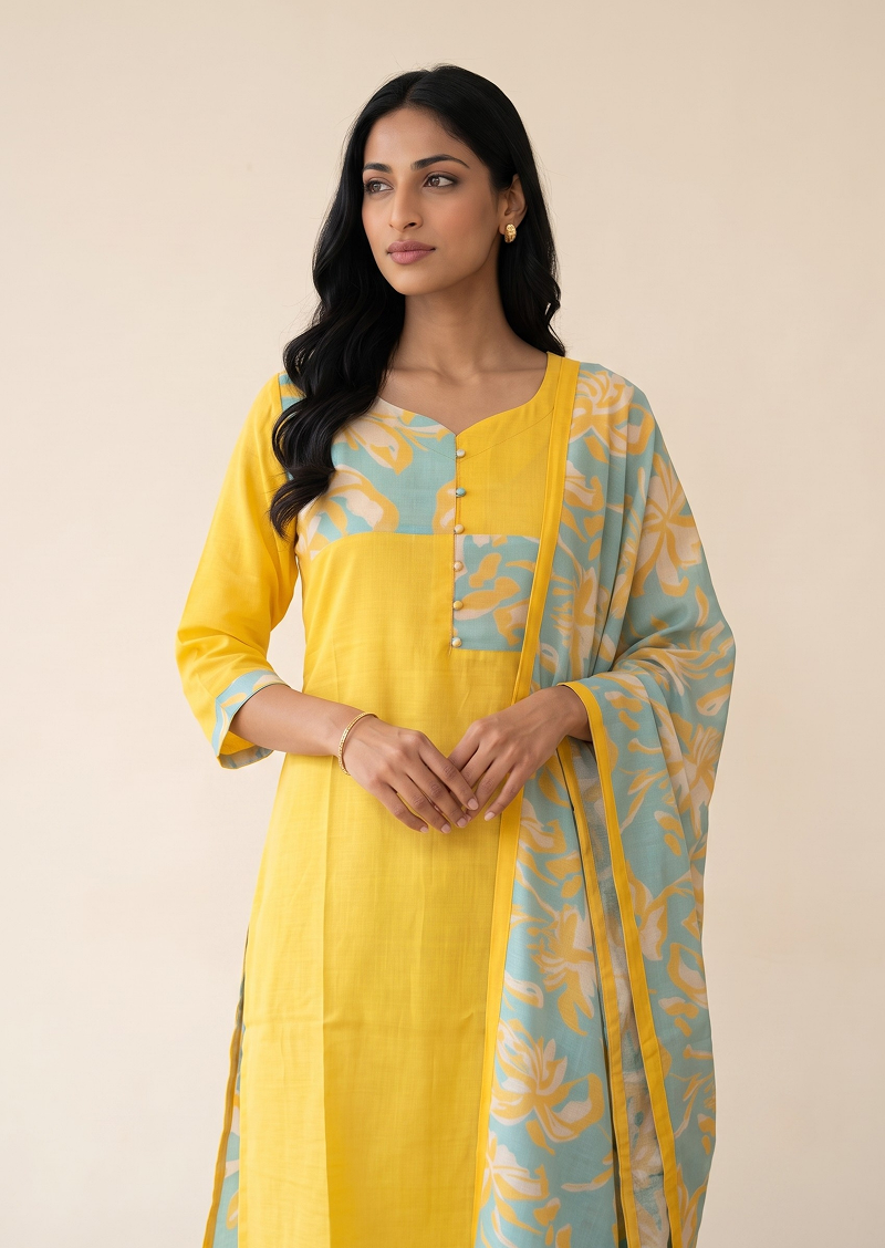 Sun Porsch Top & Dupatta Set