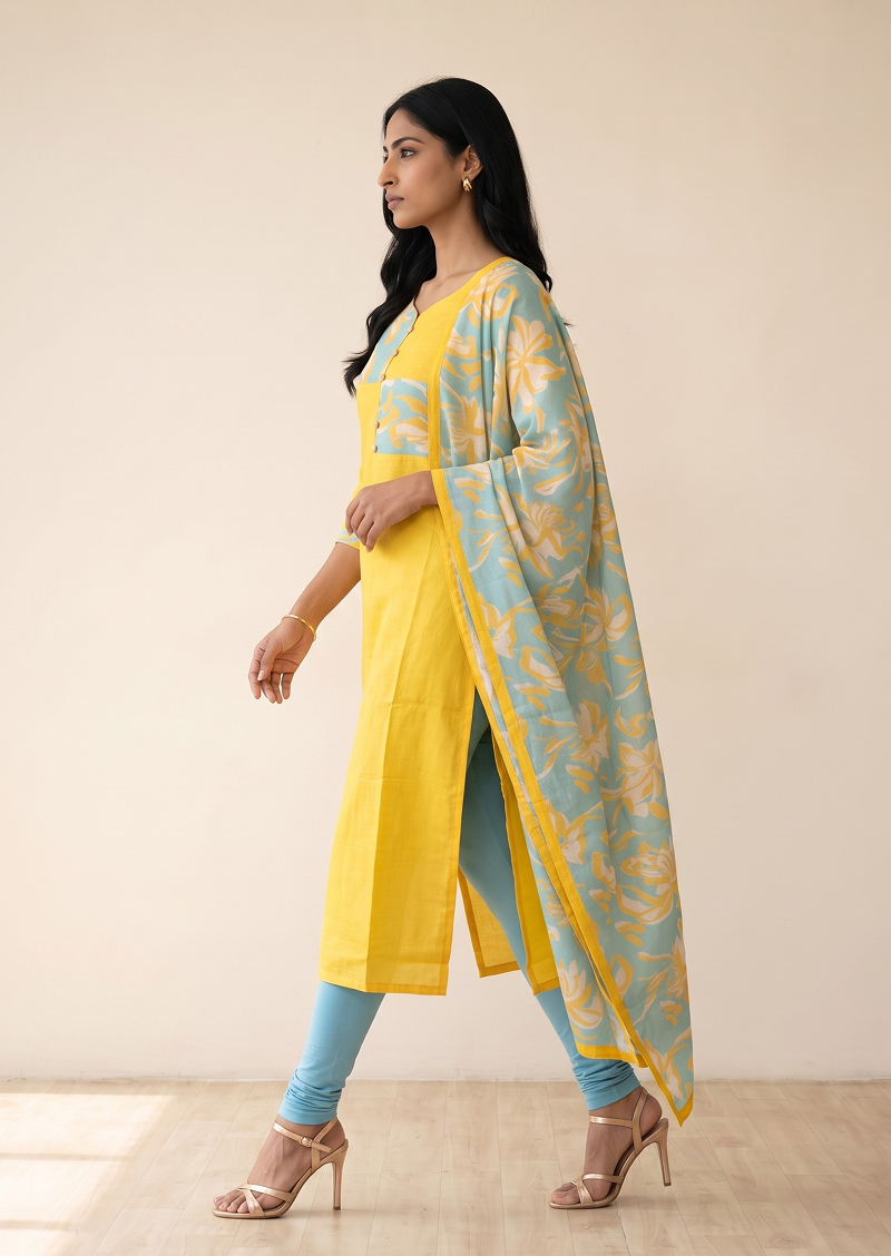 Sun Porsch Top & Dupatta Set