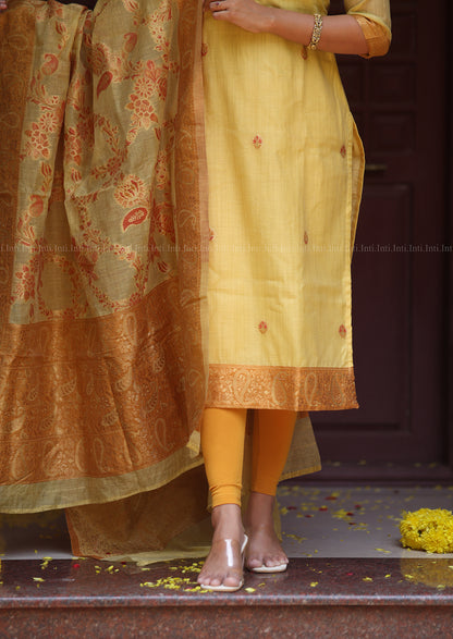 Sunbeam Silk Top & Dupatta Set