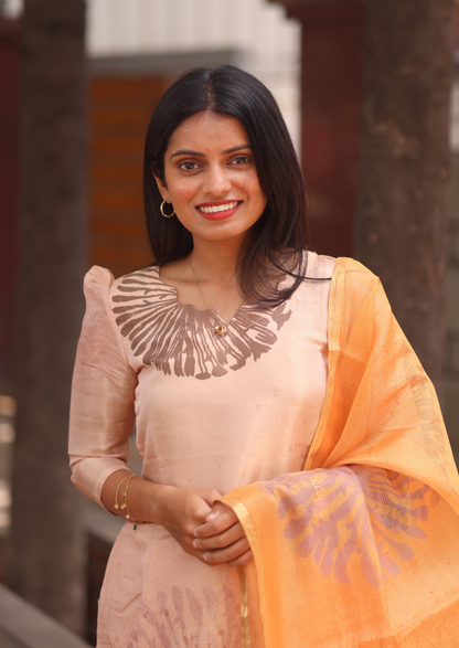 Sunlit Petals Top & Dupatta Set
