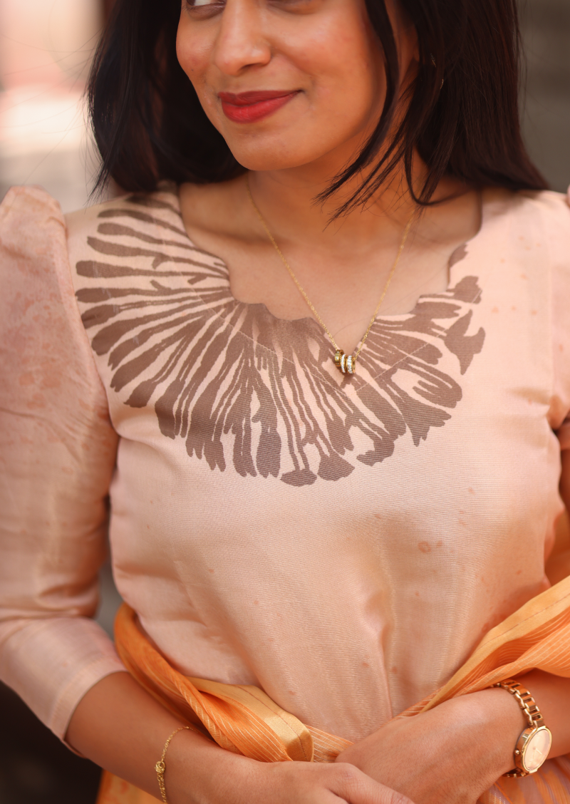Sunlit Petals Top & Dupatta Set