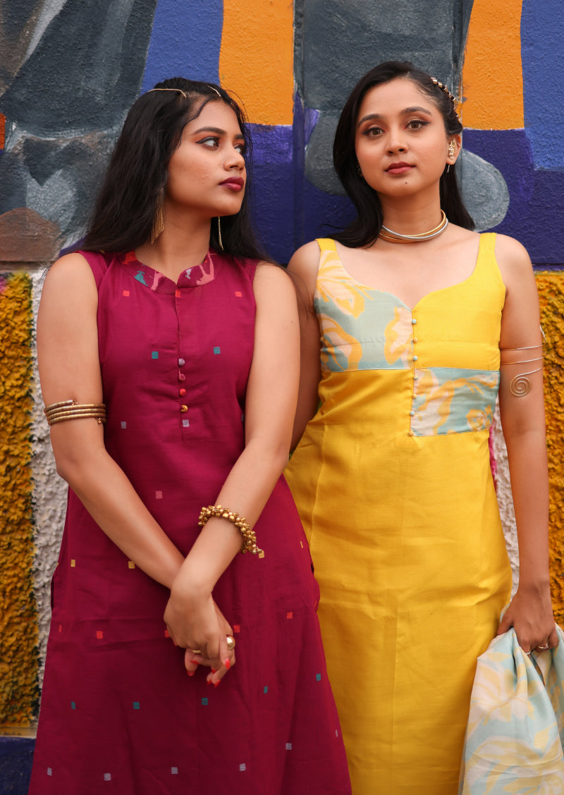 Sunray Panel Top & Dupatta Set