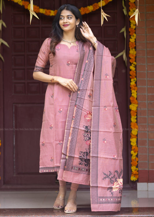 Sunset Glow Top & Dupatta Set