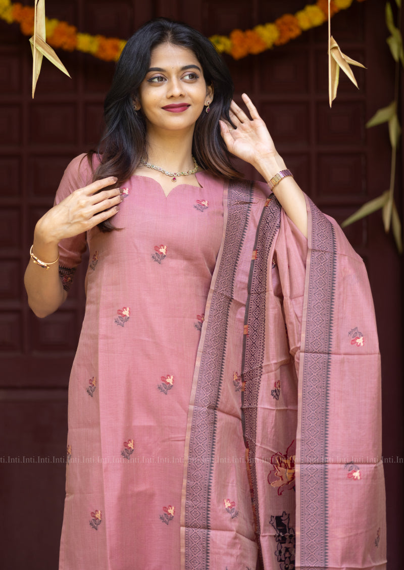 Sunset Glow Top & Dupatta Set
