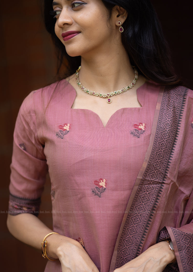 Sunset Glow Top & Dupatta Set