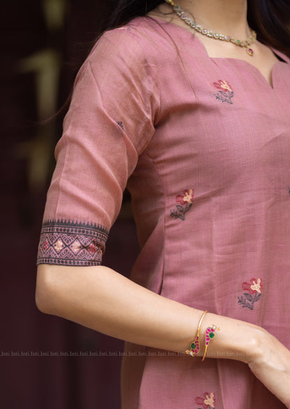 Sunset Glow Top & Dupatta Set