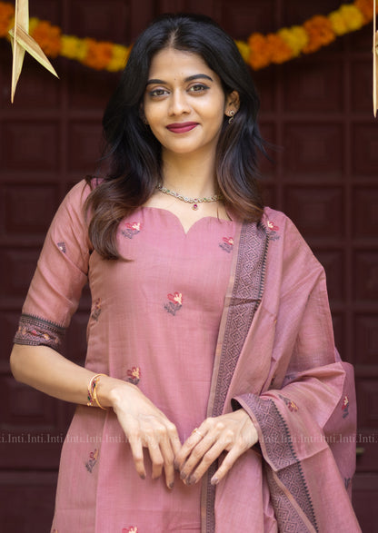 Sunset Glow Top & Dupatta Set
