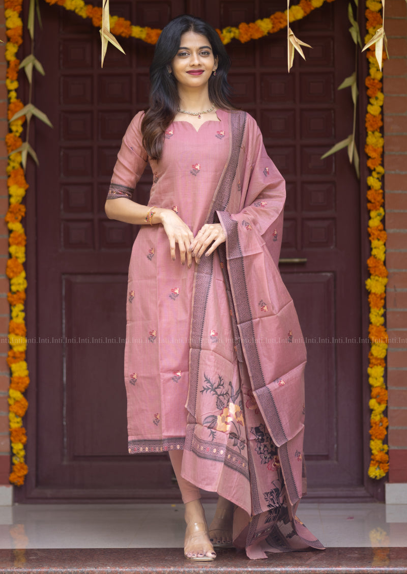Sunset Glow Top & Dupatta Set