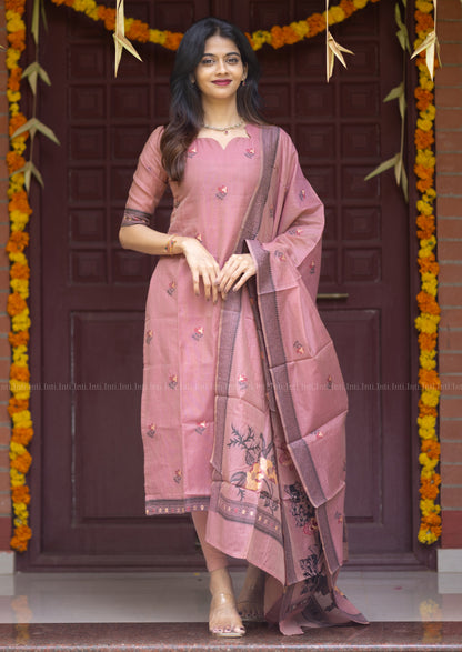 Sunset Glow Top & Dupatta Set