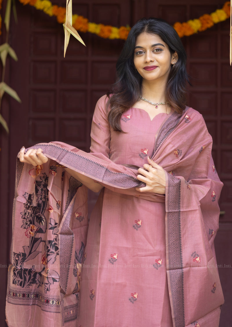 Sunset Glow Top & Dupatta Set